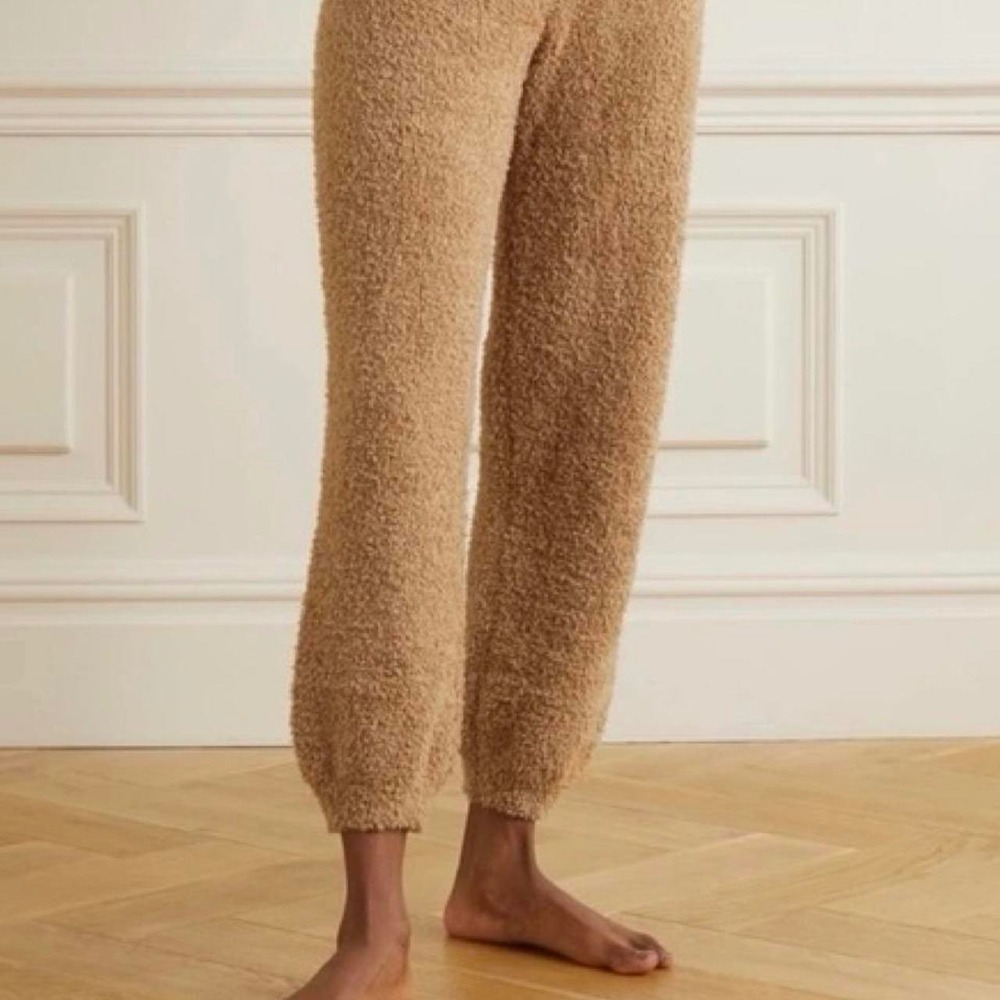 SKIMS Cozy Knit Jogger Camel Brown Boucle Loungewear Pants XXS/XS Teddy Bearr